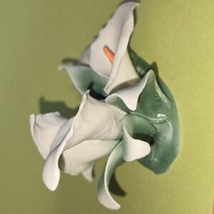 Peace Lilly Figurine From Italy